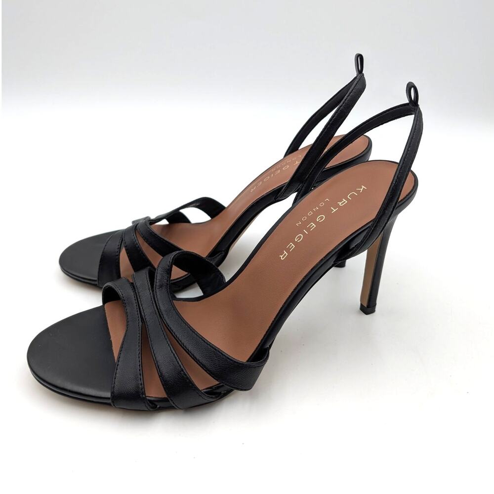 Kurt Geiger Brixton Ankle Strap Stiletto Heel Sandal Women's Black Sz US10 EU41